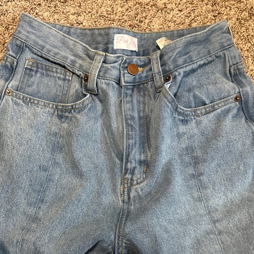 Pink Lily Light Blue Flare Jeans